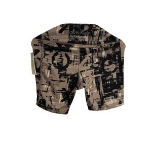 Calvin Klein Black and Tan Athletic Shorts